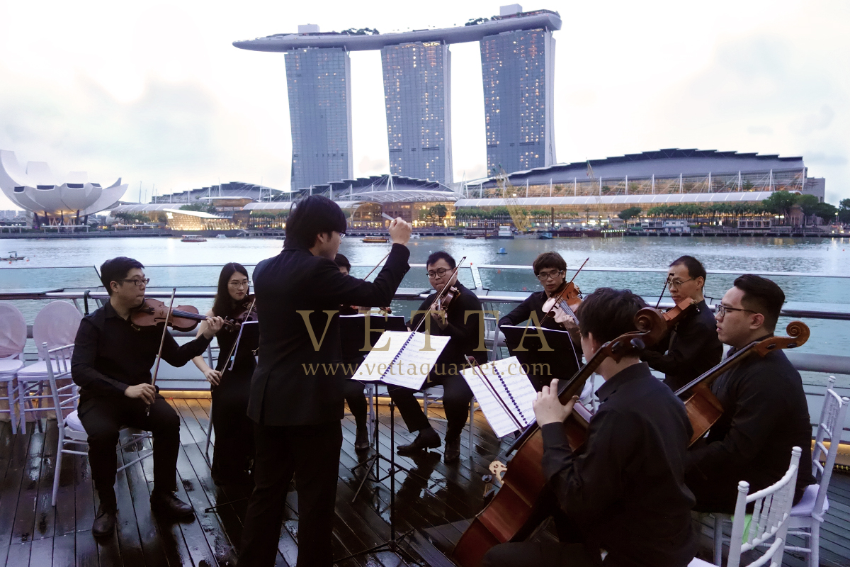 String Orchestra performing live music for Solemnization at Singapore Monti